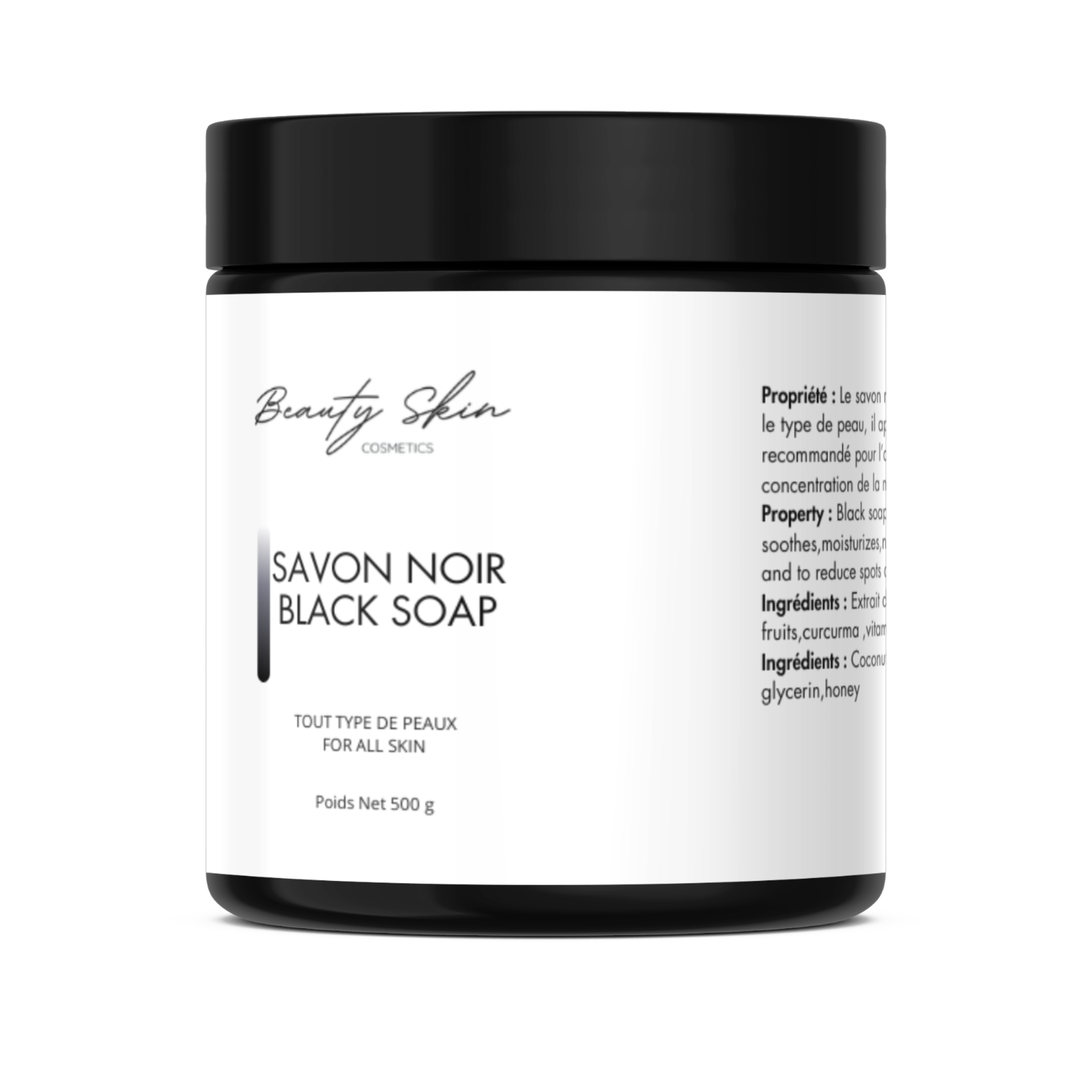 100% Organic Black Soap 500 ML