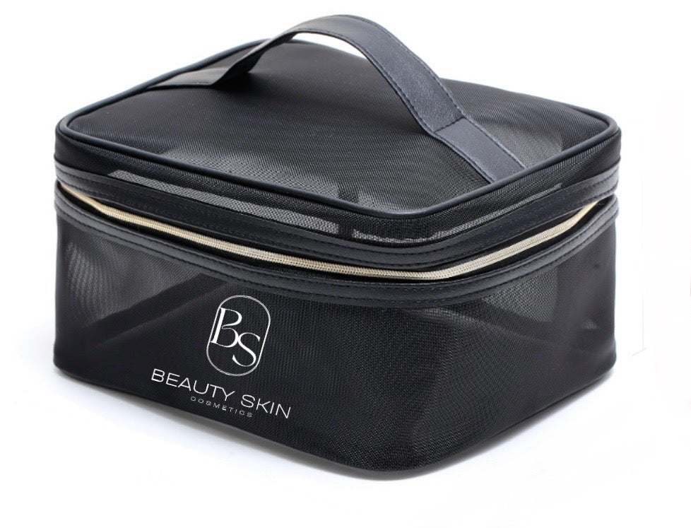 Trousse de Toilette en Maille Noir