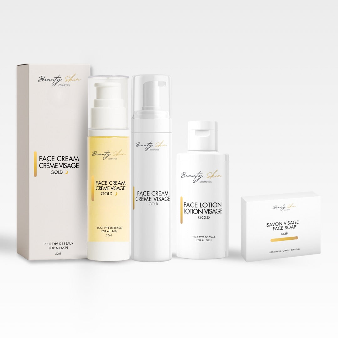 Kit facial de gama completa GOLD