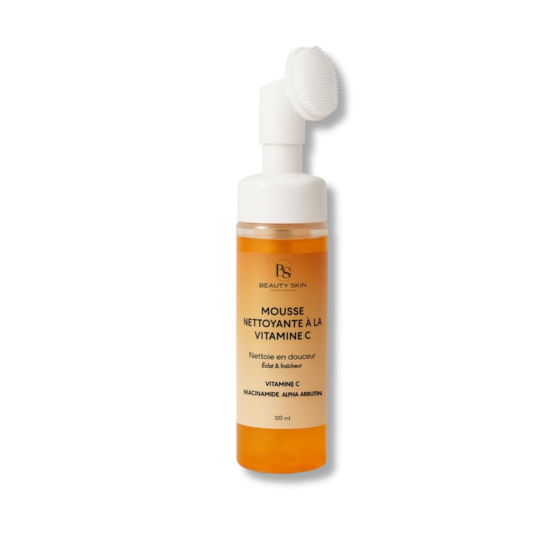 Mousse Nettoyante Éclat à la Vitamine C, Alpha-Arbutine & Niacinamide